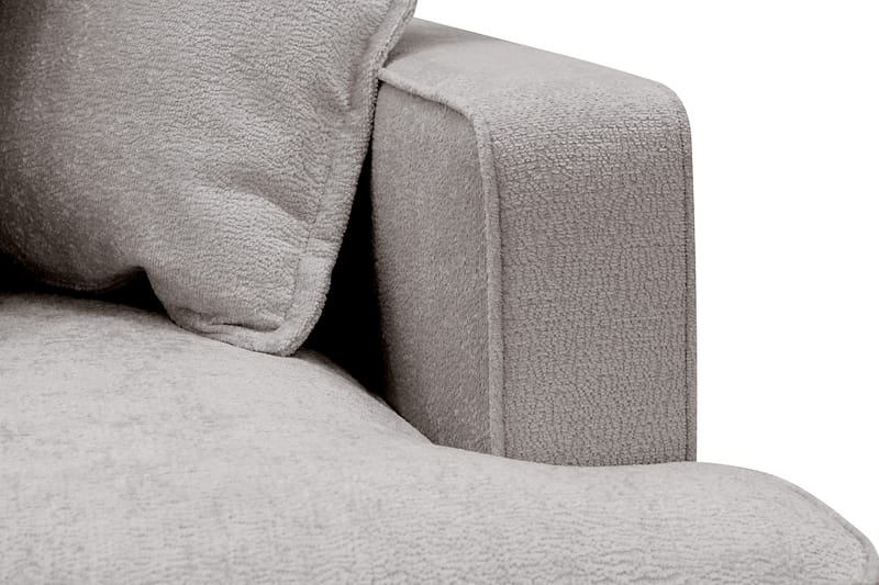 Rossita Lyx 4-sits Vänstervänd L-formad Extra Djup Schäslongsoffa i Chenille - Grå/Brun Chenille - Möbler - Soffa - Divansoffa & schäslongsoffa - 4 sits soffa med divan