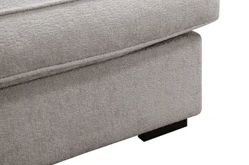 Rossita Lyx 4-sits Vänstervänd L-formad Extra Djup Schäslongsoffa i Chenille - Grå/Brun Chenille - Möbler - Soffa - Divansoffa & schäslongsoffa - 4 sits soffa med divan