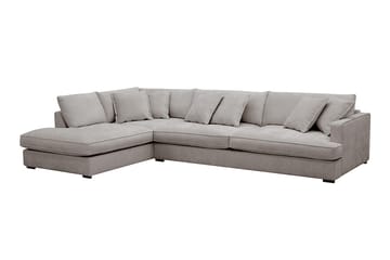 Rossita Lyx 4-sits Vänstervänd L-formad Extra Djup Schäslongsoffa i Chenille - Grå/Brun Chenille - Möbler - Soffa - Divansoffa & schäslongsoffa - 4 sits soffa med divan