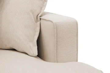 Rossita Lyx 4-sits Vänstervänd L-formad Extra Djup Schäslongsoffa i Manchester - Beige Manchester - Möbler - Soffa - Divansoffa & schäslongsoffa - 4 sits soffa med divan