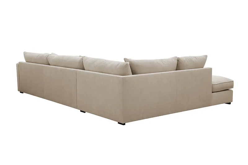 Rossita Lyx 4-sits Vänstervänd L-formad Extra Djup Schäslongsoffa i Manchester - Greige Manchester - Möbler - Soffa - Divansoffa & schäslongsoffa - 4 sits soffa med divan