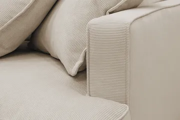 Rossita Lyx 4-sits Vänstervänd L-formad Extra Djup Schäslongsoffa i Manchester - Greige Manchester - Möbler - Soffa - Divansoffa & schäslongsoffa - 4 sits soffa med divan