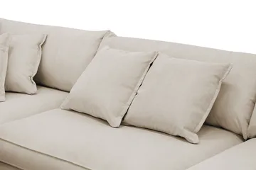 Rossita Lyx 4-sits Vänstervänd L-formad Extra Djup Schäslongsoffa i Manchester - Greige Manchester - Möbler - Soffa - Divansoffa & schäslongsoffa - 4 sits soffa med divan