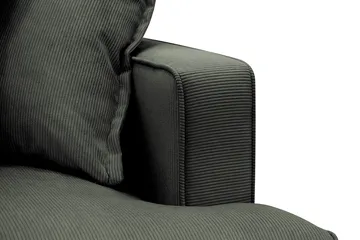 Rossita Lyx 4-sits Vänstervänd L-formad Extra Djup Schäslongsoffa i Manchester - Mörkgrön Manchester - Möbler - Soffa - Divansoffa & schäslongsoffa - 4 sits soffa med divan