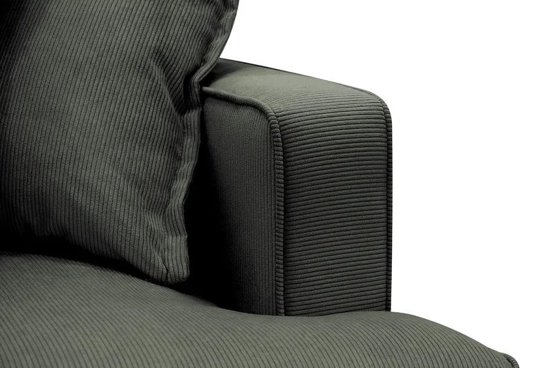 Rossita Lyx 4-sits Vänstervänd L-formad Extra Djup Schäslongsoffa i Manchester - Mörkgrön Manchester - Möbler - Soffa - Divansoffa & schäslongsoffa - 4 sits soffa med divan