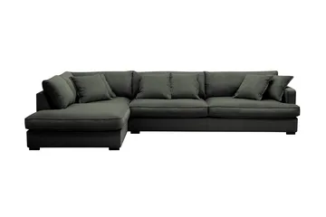 Rossita Lyx 4-sits Vänstervänd L-formad Extra Djup Schäslongsoffa i Manchester - Mörkgrön Manchester - Möbler - Soffa - Divansoffa & schäslongsoffa - 4 sits soffa med divan