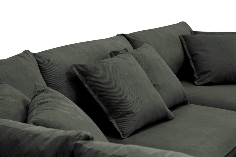 Rossita Lyx 4-sits Vänstervänd L-formad Extra Djup Schäslongsoffa i Manchester - Mörkgrön Manchester - Möbler - Soffa - Divansoffa & schäslongsoffa - 4 sits soffa med divan