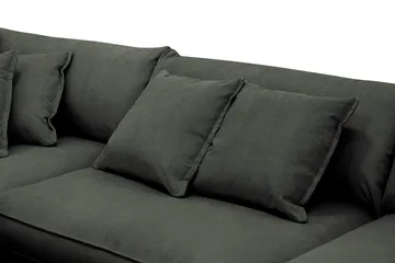 Rossita Lyx 4-sits Vänstervänd L-formad Extra Djup Schäslongsoffa i Manchester - Mörkgrön Manchester - Möbler - Soffa - Divansoffa & schäslongsoffa - 4 sits soffa med divan