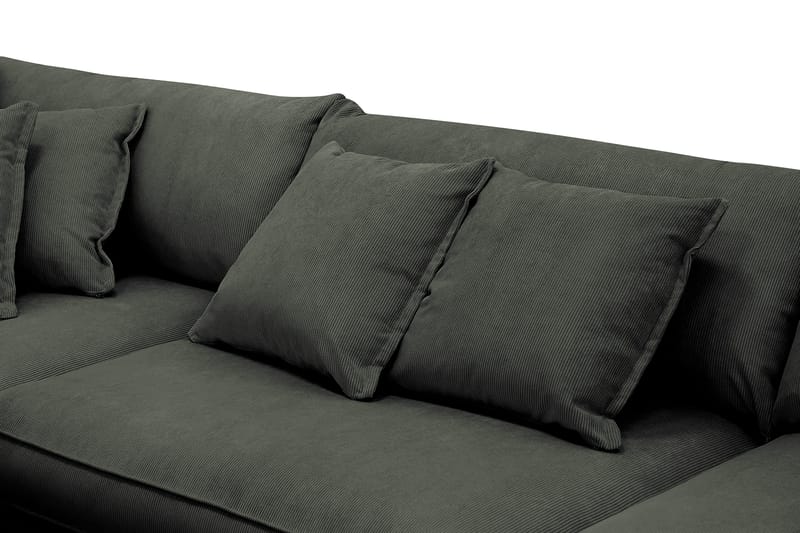 Rossita Lyx 4-sits Vänstervänd L-formad Extra Djup Schäslongsoffa i Manchester - Mörkgrön Manchester - Möbler - Soffa - Divansoffa & schäslongsoffa - 4 sits soffa med divan