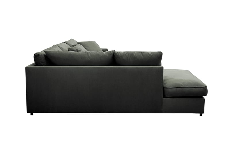 Rossita Lyx 4-sits Vänstervänd L-formad Extra Djup Schäslongsoffa i Manchester - Mörkgrön Manchester - Möbler - Soffa - Divansoffa & schäslongsoffa - 4 sits soffa med divan