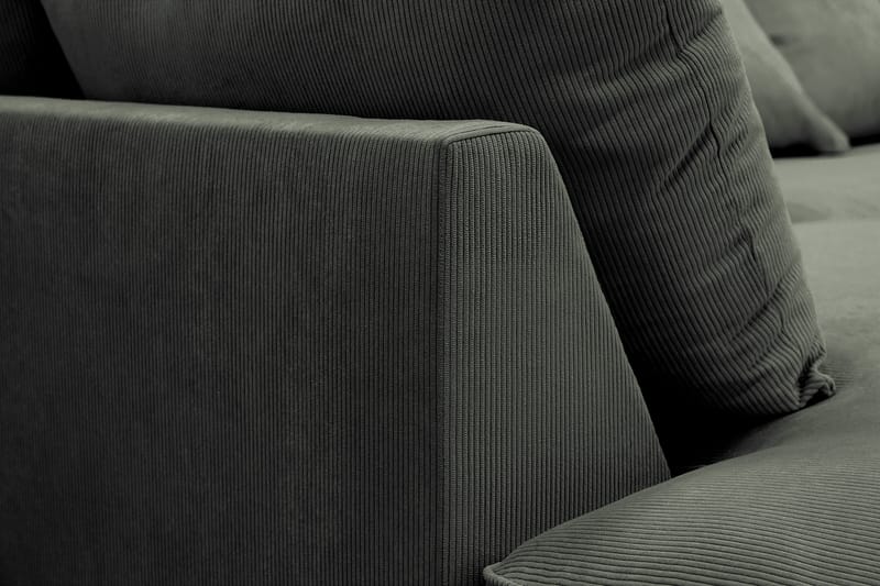 Rossita Lyx 4-sits Vänstervänd L-formad Extra Djup Schäslongsoffa i Manchester - Mörkgrön Manchester - Möbler - Soffa - Divansoffa & schäslongsoffa - 4 sits soffa med divan