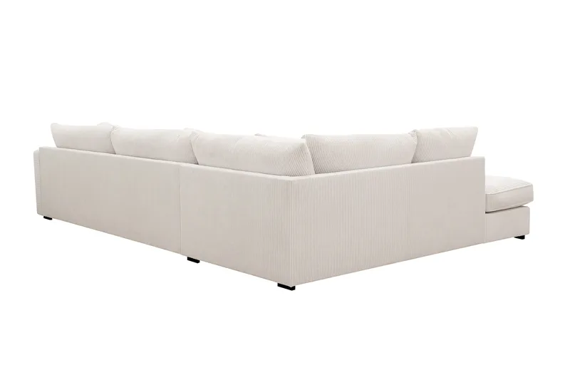Rossita Lyx 4-sits Vänstervänd L-formad Extra Djup Schäslongsoffa i Manchester - Offwhite - Möbler - Soffa - Divansoffa & schäslongsoffa - 4 sits soffa med divan