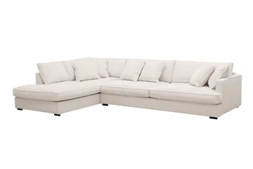 Rossita Lyx 4-sits Vänstervänd L-formad Extra Djup Schäslongsoffa i Manchester - Offwhite - Möbler - Soffa - Divansoffa & schäslongsoffa - 4 sits soffa med divan