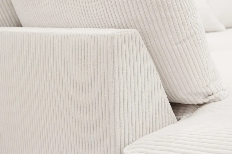 Rossita Lyx 4-sits Vänstervänd L-formad Extra Djup Schäslongsoffa i Manchester - Offwhite - Möbler - Soffa - Divansoffa & schäslongsoffa - 4 sits soffa med divan