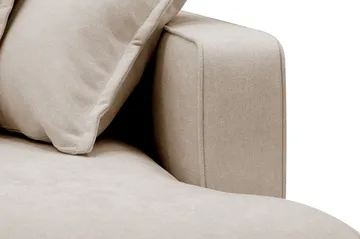 Rossita Lyx 4-sits Vänstervänd L-formad Extra Djup Schäslongsoffa i Tyg - Beige Tyg - Möbler - Soffa - Divansoffa & schäslongsoffa - 4 sits soffa med divan
