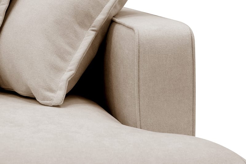 Rossita Lyx 4-sits Vänstervänd L-formad Extra Djup Schäslongsoffa i Tyg - Beige Tyg - Möbler - Soffa - Divansoffa & schäslongsoffa - 4 sits soffa med divan