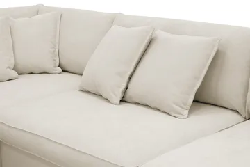 Rossita Lyx 4-sits Vänstervänd L-formad Extra Djup Schäslongsoffa i Tyg - Beige Tyg - Möbler - Soffa - Divansoffa & schäslongsoffa - 4 sits soffa med divan