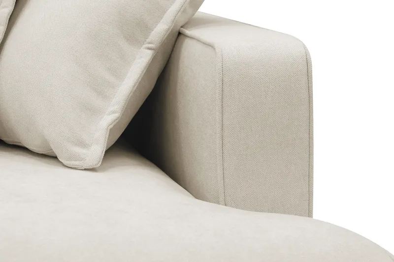 Rossita Lyx 4-sits Vänstervänd L-formad Extra Djup Schäslongsoffa i Tyg - Beige Tyg - Möbler - Soffa - Divansoffa & schäslongsoffa - 4 sits soffa med divan