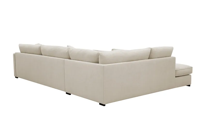 Rossita Lyx 4-sits Vänstervänd L-formad Extra Djup Schäslongsoffa i Tyg - Beige Tyg - Möbler - Soffa - Divansoffa & schäslongsoffa - 4 sits soffa med divan