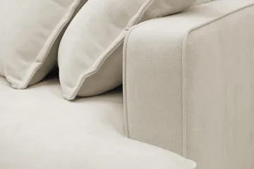 Rossita Lyx 4-sits Vänstervänd L-formad Extra Djup Schäslongsoffa i Tyg - Beige Tyg - Möbler - Soffa - Divansoffa & schäslongsoffa - 4 sits soffa med divan