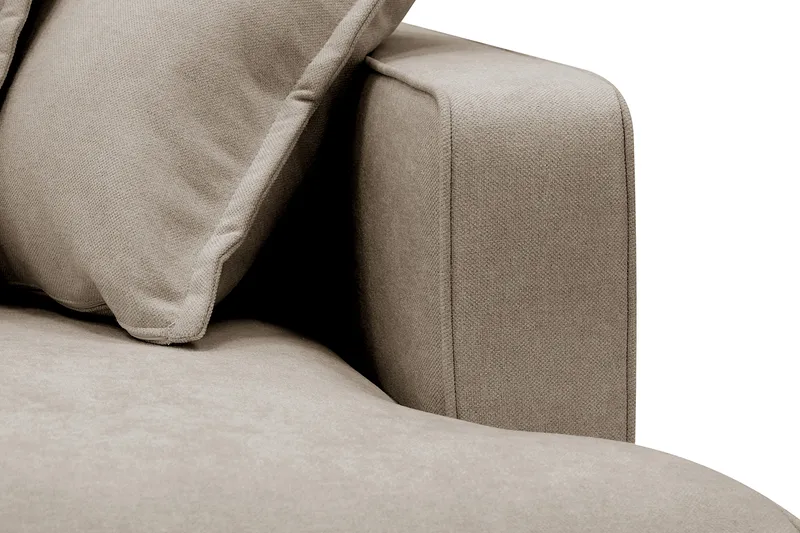 Rossita Lyx 4-sits Vänstervänd L-formad Extra Djup Schäslongsoffa i Tyg - Brun Tyg - Möbler - Soffa - Divansoffa & schäslongsoffa - 4 sits soffa med divan