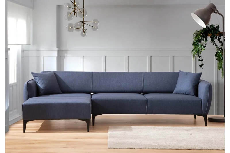 Rossland Divansoffa 3-sits - Blå - Möbler - Soffa - Divansoffa & schäslongsoffa - 3 sits soffa med divan