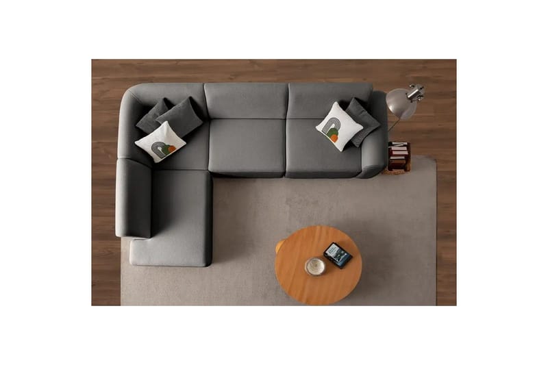 Rynvar Soffa med Schäslong 4-sits - Antracit - Möbler - Soffa - Modulsoffa - Komplett modulsoffa