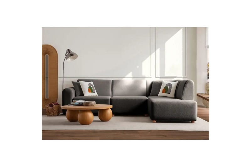 Rynvar Soffa med Schäslong 4-sits - Antracit - Möbler - Soffa - Modulsoffa - Komplett modulsoffa