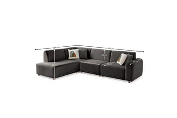 Rynvar Soffa med Schäslong 4-sits - Antracit - Möbler - Soffa - Modulsoffa - Komplett modulsoffa