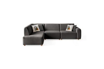 Rynvar Soffa med Schäslong 4-sits - Antracit - Möbler - Soffa - Divansoffa & schäslongsoffa - 4 sits soffa med divan