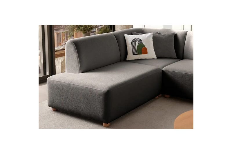 Rynvar Soffa med Schäslong 4-sits - Antracit - Möbler - Soffa - Modulsoffa - Komplett modulsoffa