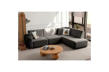 Rynvar Soffa med Schäslong 4-sits - Antracit - Möbler - Soffa - Modulsoffa - Komplett modulsoffa