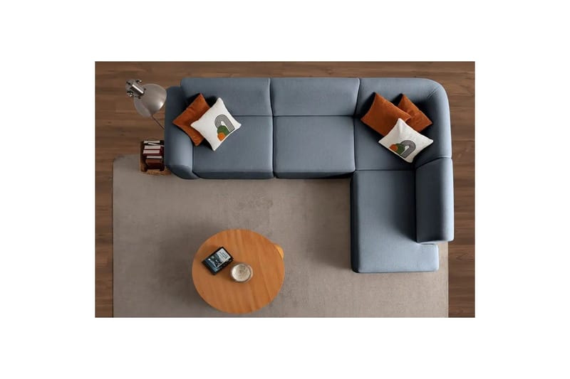 Rynvar Soffa med Schäslong 4-sits - Blå - Möbler - Soffa - Modulsoffa - Komplett modulsoffa