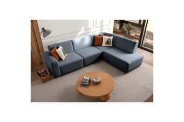 Rynvar Soffa med Schäslong 4-sits - Blå - Möbler - Soffa - Modulsoffa - Komplett modulsoffa