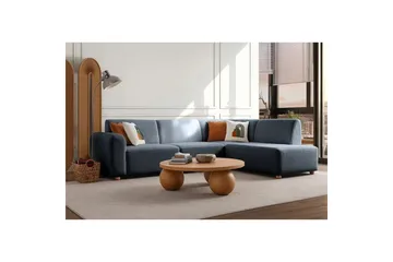 Rynvar Soffa med Schäslong 4-sits - Blå - Möbler - Soffa - Modulsoffa - Komplett modulsoffa