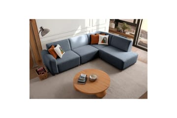 Rynvar Soffa med Schäslong 4-sits - Blå - Möbler - Soffa - Divansoffa & schäslongsoffa - 4 sits soffa med divan