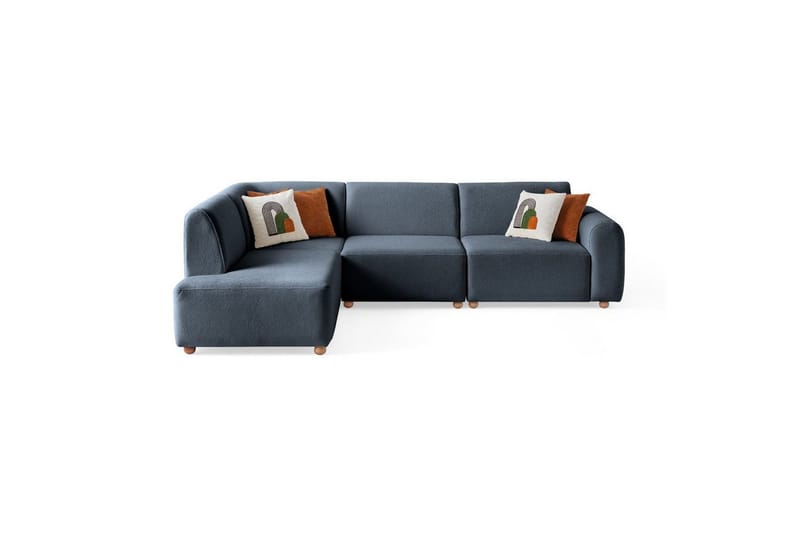 Rynvar Soffa med Schäslong 4-sits - Blå - Möbler - Soffa - Modulsoffa - Komplett modulsoffa