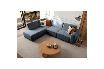 Rynvar Soffa med Schäslong 4-sits - Blå - Möbler - Soffa - Modulsoffa - Komplett modulsoffa