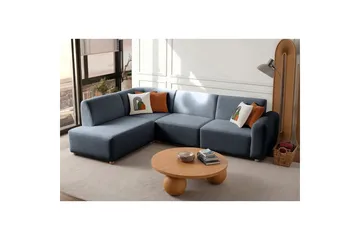 Rynvar Soffa med Schäslong 4-sits - Blå - Möbler - Soffa - Modulsoffa - Komplett modulsoffa