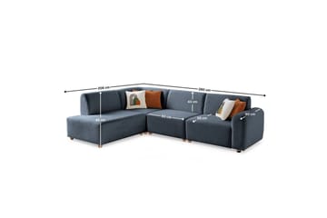 Rynvar Soffa med Schäslong 4-sits - Blå - Möbler - Soffa - Modulsoffa - Komplett modulsoffa