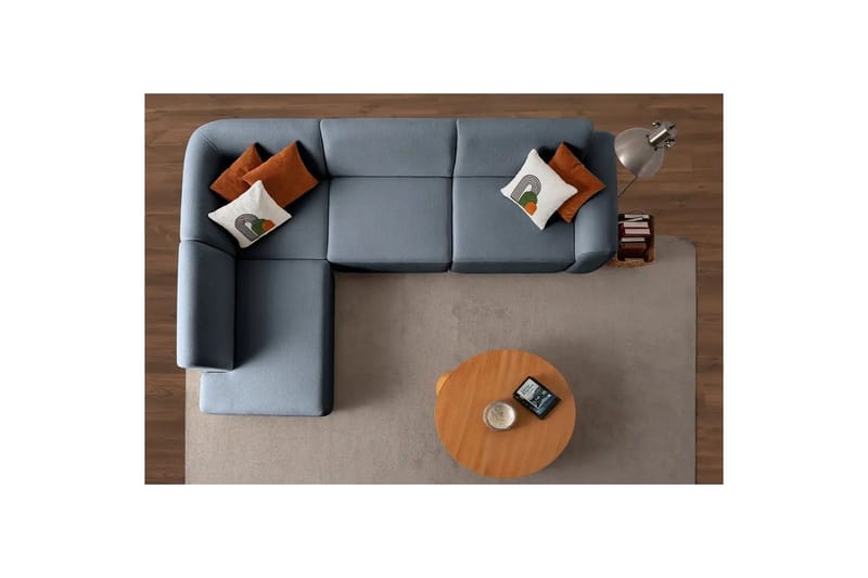 Rynvar Soffa med Schäslong 4-sits - Blå - Möbler - Soffa - Modulsoffa - Komplett modulsoffa