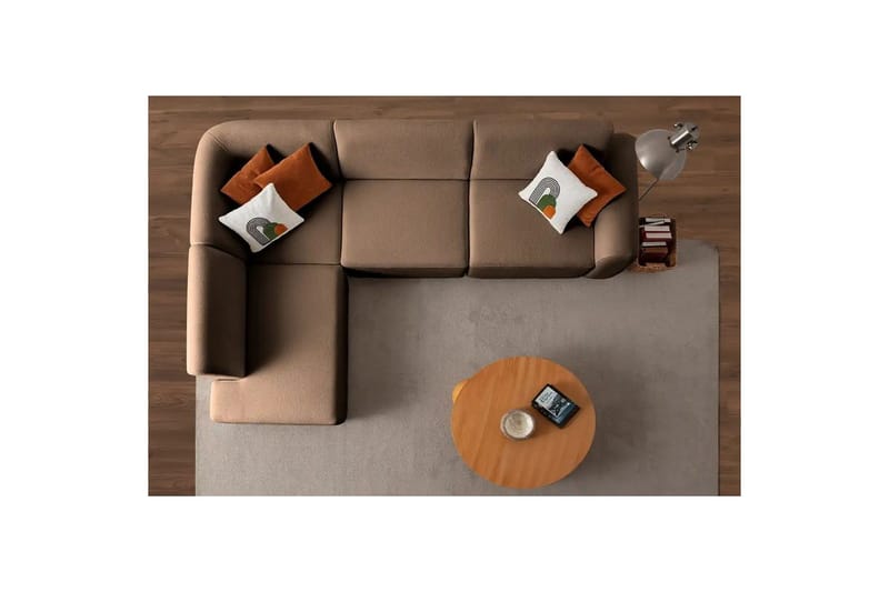 Rynvar Soffa med Schäslong 4-sits - Brun - Möbler - Soffa - Modulsoffa - Komplett modulsoffa