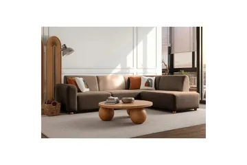 Rynvar Soffa med Schäslong 4-sits - Brun - Möbler - Soffa - Modulsoffa - Komplett modulsoffa