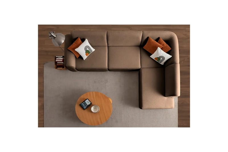 Rynvar Soffa med Schäslong 4-sits - Brun - Möbler - Soffa - Divansoffa & schäslongsoffa - 4 sits soffa med divan