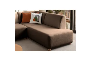 Rynvar Soffa med Schäslong 4-sits - Brun - Möbler - Soffa - Modulsoffa - Komplett modulsoffa