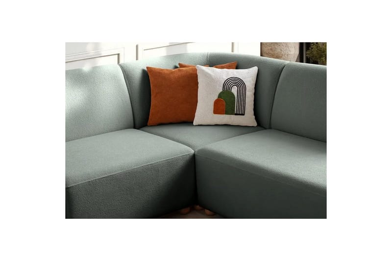 Rynvar Soffa med Schäslong 4-sits - Grön - Möbler - Soffa - Divansoffa & schäslongsoffa - 4 sits soffa med divan