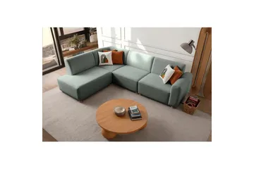 Rynvar Soffa med Schäslong 4-sits - Grön - Möbler - Soffa - Divansoffa & schäslongsoffa - 4 sits soffa med divan