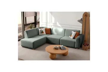 Rynvar Soffa med Schäslong 4-sits - Grön - Möbler - Soffa - Divansoffa & schäslongsoffa - 4 sits soffa med divan