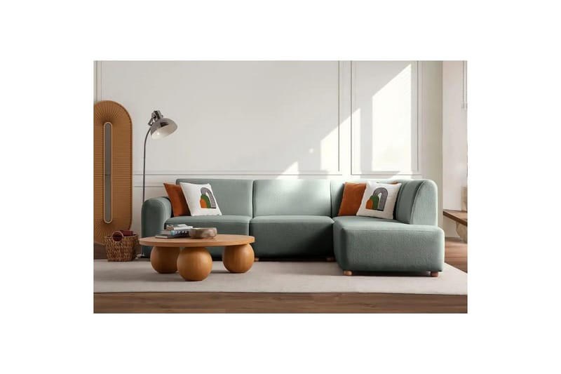 Rynvar Soffa med Schäslong 4-sits - Grön - Möbler - Soffa - Modulsoffa - Komplett modulsoffa