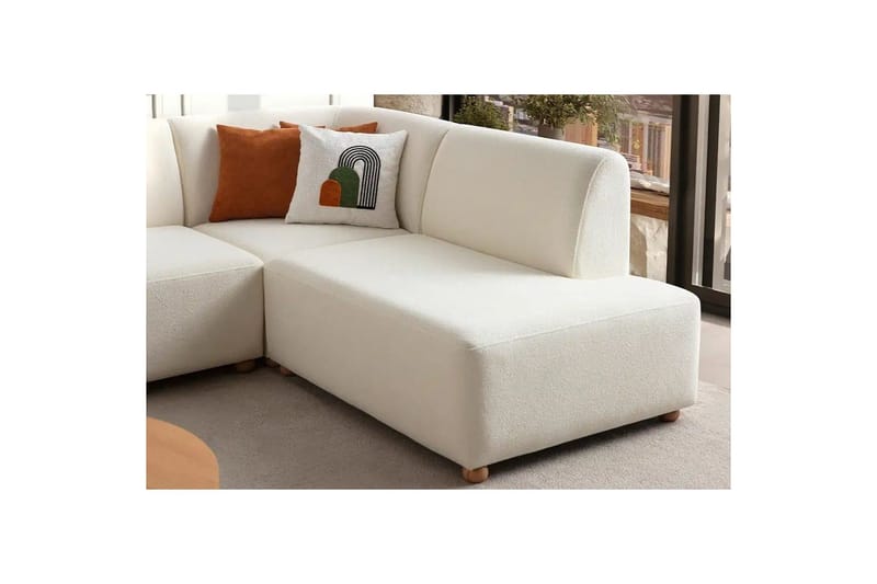 Rynvar Soffa med Schäslong 4-sits - Vit - Möbler - Soffa - Divansoffa & schäslongsoffa - 4 sits soffa med divan